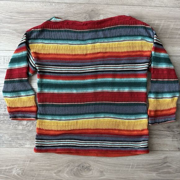 RL Polo, LRL Lauren Jeans Co Vintage Rainbow Stripe Women's Sweater Sz XS Y2k - Picture 1 of 5